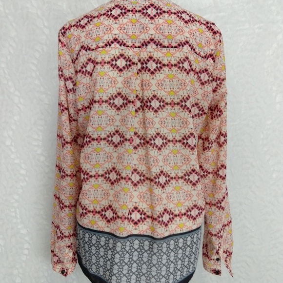 Anthro HD in Paris Kaveri Pintuck Henley Top Sz 8 - Picture 3 of 8